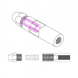 Tendeur pour câble 4mm - fixation chevillée - DEKO-STEEL